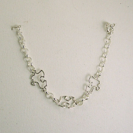 B0264 - Sterling Silver Puzzle - 7.5" - Click Image to Close