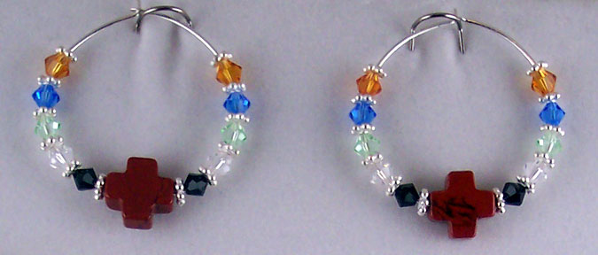 E0356 - Salvation Earrings  30 mm Hoops