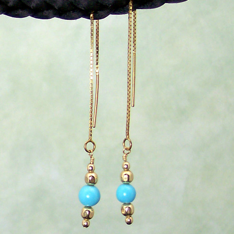 ET050 - Vermiel w/Turquoise Beads - Click Image to Close