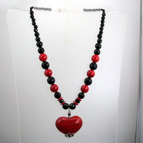 N0364 - Flaming Heart - 16 - 18" adjustable