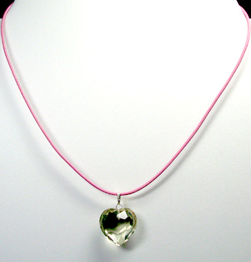 C0047A - Quartz Heart - 16-18" adjustable - Click Image to Close