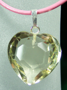 C0047 - Citrine Heart - 16-18" adjustable